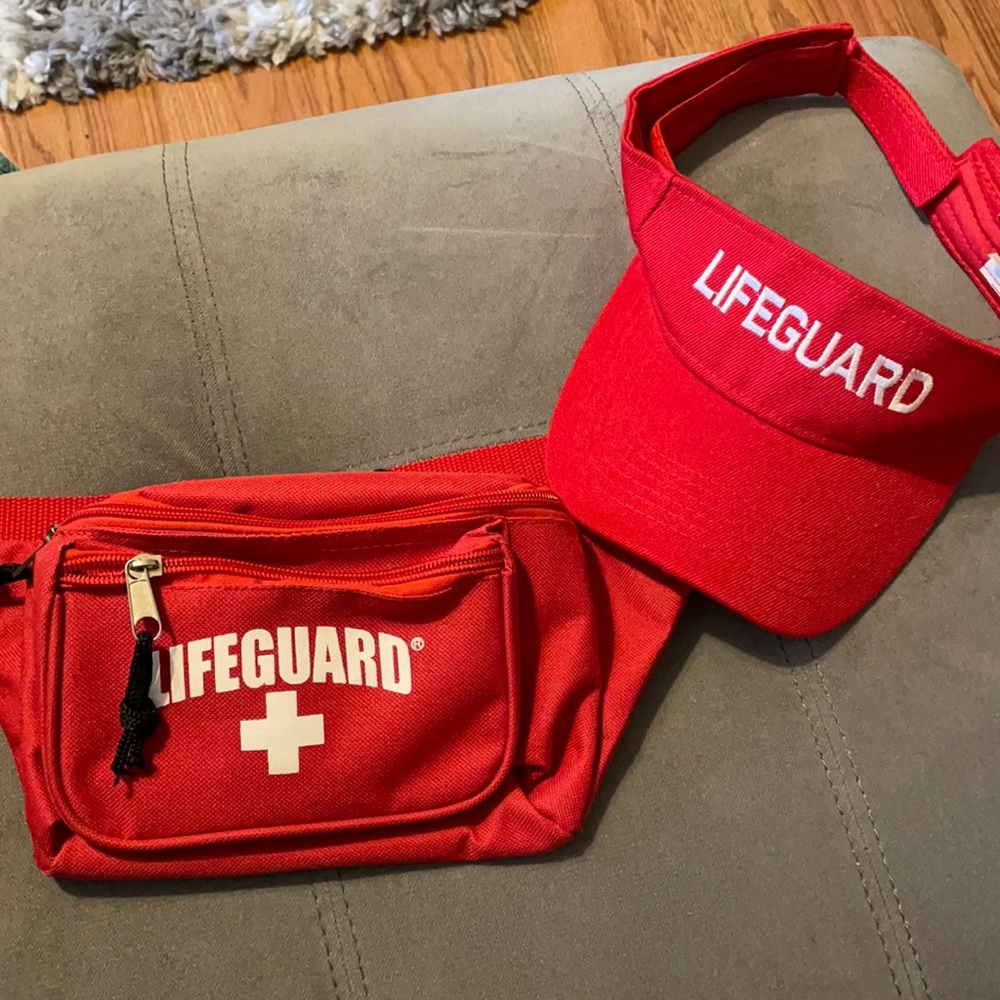 Lifeguard visor and Fanny pack w/ tags